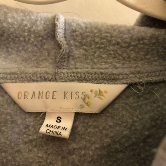 Orange Kiss “BADDIE” Zippered Hoodie Size Small - Picture 3 of 3